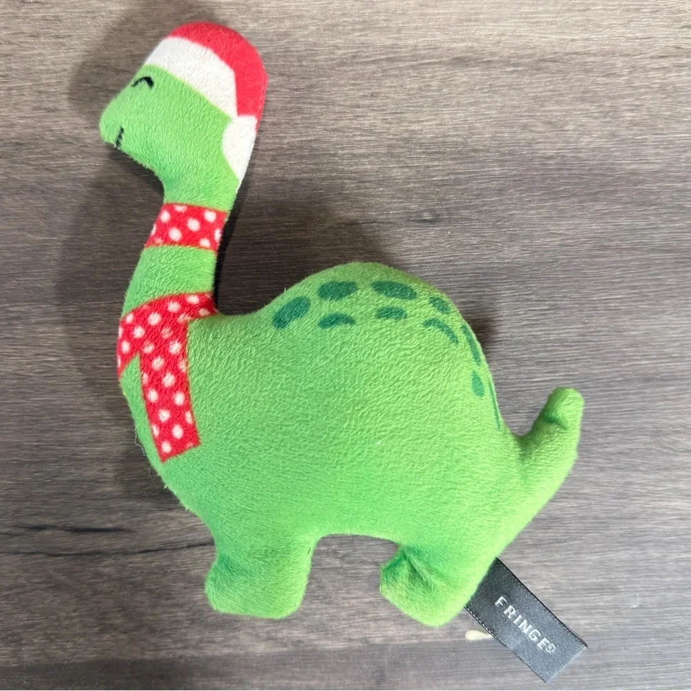 Green Dinosaur Crinkle Cat Toy